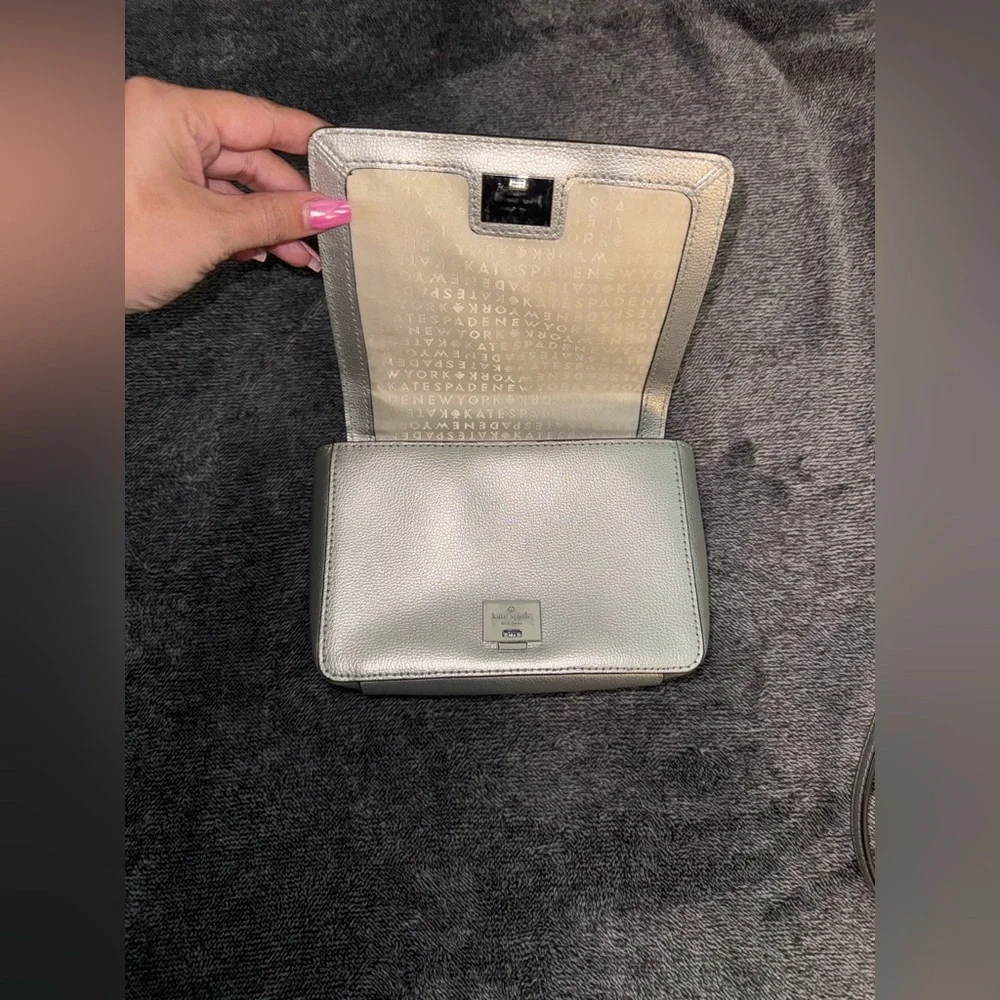 Kate Spade Silver Mini Crossbody Bag - Picture 3 of 11